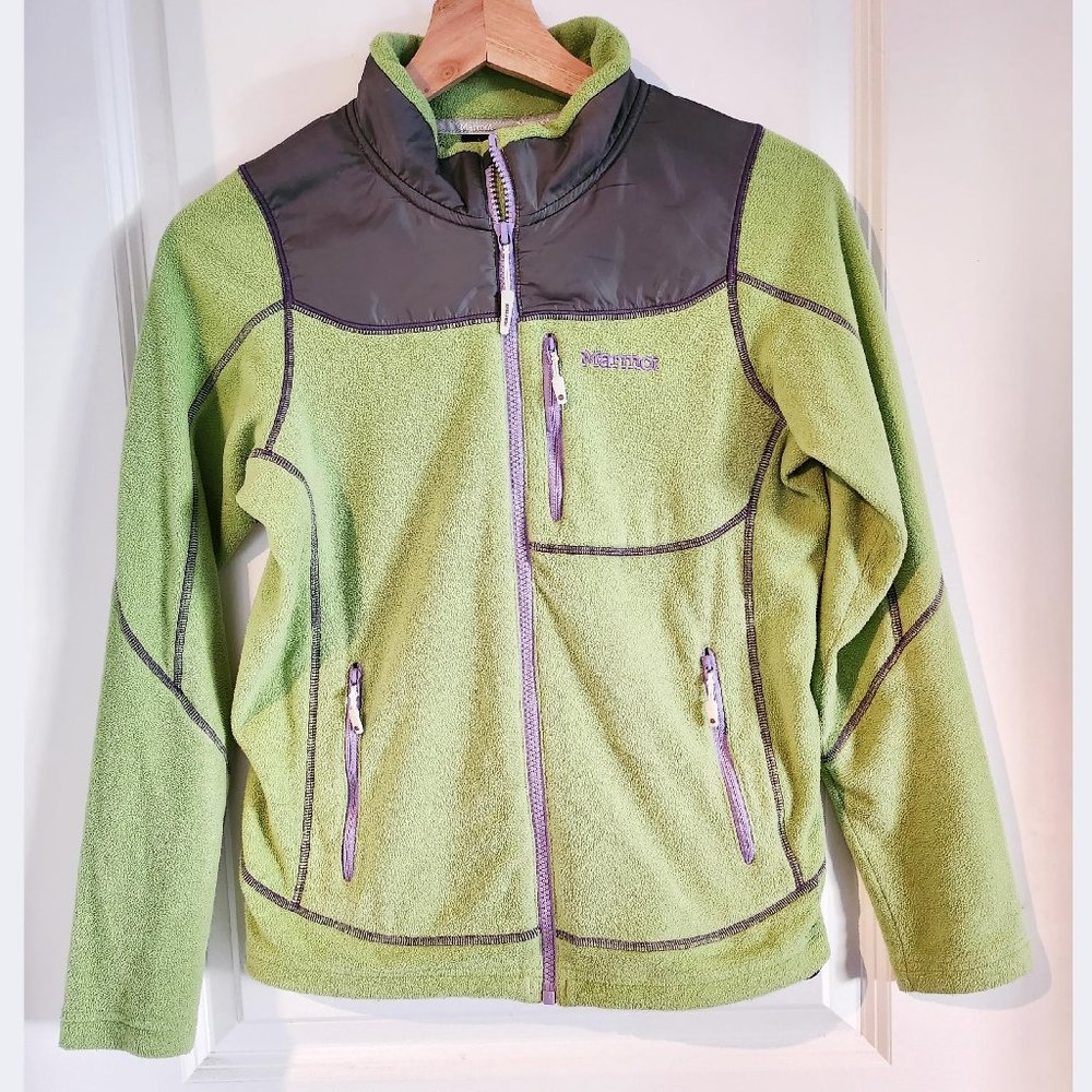 MARMOT Fleece zip up shell skiing